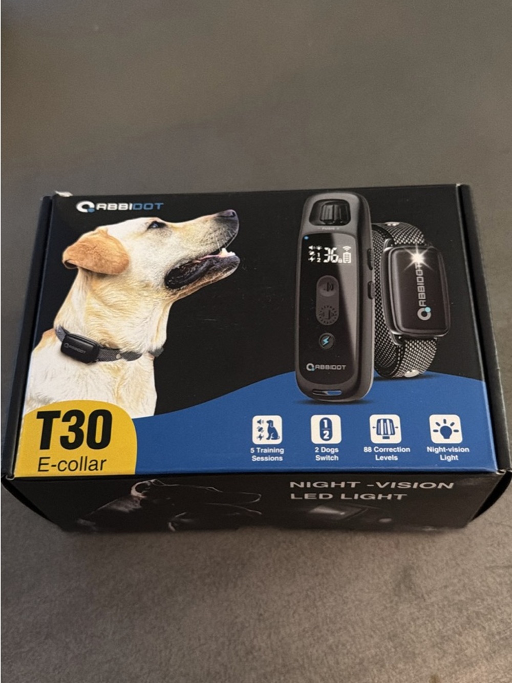 Abbidot T30 dog training E-Collar in Black